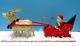 Vintage 1935 Santa, Sleigh, & Reindeer With Glitz Stamped Japan One Of A Kind