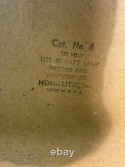 Vintage 1950's Noma Lights Santa Sleigh Reindeer Blowmold Indoor / Outdoor Rare