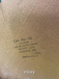 Vintage 1950's Noma Lights Santa Sleigh Reindeer Blowmold Indoor / Outdoor Rare