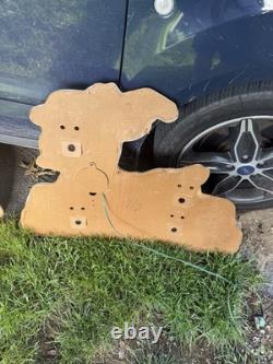 Vintage 1950's Noma Lights Santa Sleigh Reindeer Blowmold Indoor / Outdoor Rare