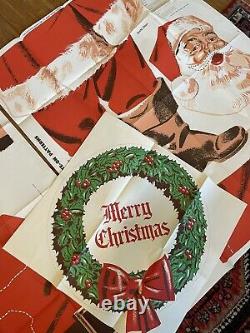 Vintage 1957 plywood patterns Santa Claus, Christmas Sleigh & Reindeer U-bild