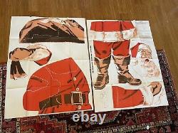 Vintage 1957 plywood patterns Santa Claus, Christmas Sleigh & Reindeer U-bild