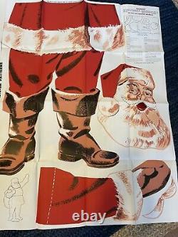 Vintage 1959 plywood patterns Santa Claus, Christmas Sleigh & Reindeer U-bild