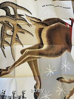Vintage 1959 plywood patterns Santa Claus, Christmas Sleigh & Reindeer U-bild