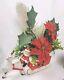 Vintage 1960's Brinn's Christmas Santa Sleigh & Reindeer Planter Kitchy Japan