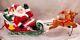 Vintage 1970 Empire 24 Tabletop Santa Sleigh And 2 Reindeer Lighted Blow Mold