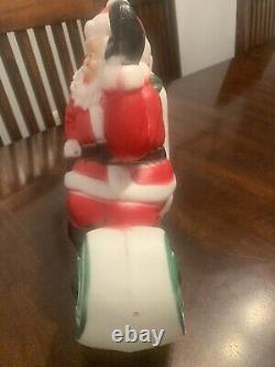 Vintage 1970 EMPIRE 24 Tabletop Santa Sleigh and 2 Reindeer Lighted Blow Mold