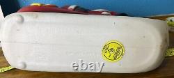 Vintage 1970 EMPIRE Santa Sleigh & 2 Reindeer Blow Mold Christmas Decor