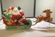 Vintage 1970 Empire Santa Sleigh & 2 Reindeer Blow Mold Tabletop Christmas