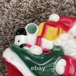 Vintage 1970 EMPIRE Santa Sleigh & 2 Reindeer Blow Mold Tabletop Christmas Deco