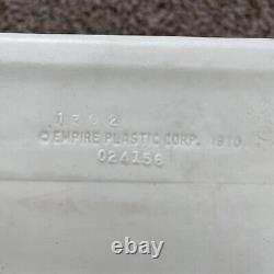 Vintage 1970 EMPIRE Santa Sleigh & 2 Reindeer Blow Mold Tabletop Christmas Deco