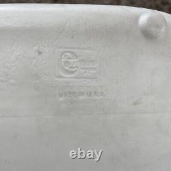 Vintage 1970 EMPIRE Santa Sleigh & 2 Reindeer Blow Mold Tabletop Christmas Deco