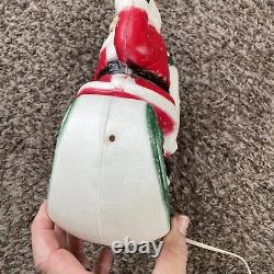 Vintage 1970 EMPIRE Santa Sleigh & 2 Reindeer Blow Mold Tabletop Christmas Deco