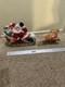 Vintage 1970 Empire Santa's Sleigh With 2 Reindeer Blowmold 24 Made Usa