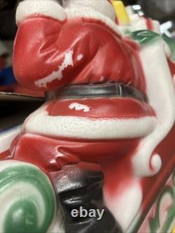 Vintage 1970 EMPIRE Santa's Sleigh With 2 Reindeer Blowmold 24 Made USA