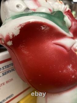 Vintage 1970 EMPIRE Santa's Sleigh With 2 Reindeer Blowmold 24 Made USA