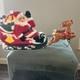 Vintage 1970 Empire Santa's Sleigh With 2 Reindeer Lighted Blowmold 24 Works