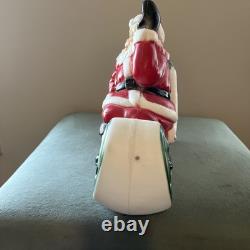 Vintage 1970 EMPIRE Santa's Sleigh With 2 Reindeer Lighted Blowmold 24 Works