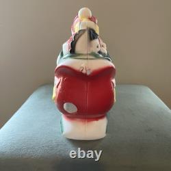 Vintage 1970 EMPIRE Santa's Sleigh With 2 Reindeer Lighted Blowmold 24 Works