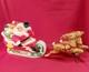 Vintage 1970 Empire Santa's Sleigh And 2 Reindeer Christmas Blow Mold