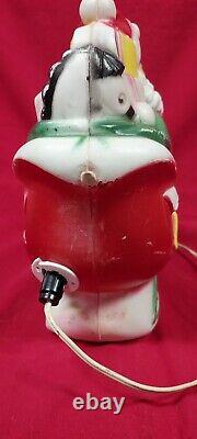 Vintage 1970 EMPIRE Santa's Sleigh and 2 Reindeer Christmas Blow Mold