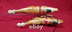 Vintage 1970 EMPIRE Santa's Sleigh and 2 Reindeer Christmas Blow Mold