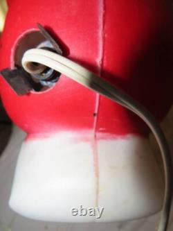 Vintage 1970 Made USA CHRISTMAS Empire Santa Reindeer Sleigh Table Top Blow Mold