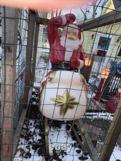 Vintage 1970's Empire Noel Santa Sleigh with No Reindeer Lighted Blow Mold