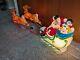 Vintage 1977 Empire Blow Mold 23 Santa Sleigh & Two 23 Reindeer Christmas