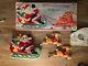 Vintage 1979 Empire Blow Mold Light Up Santa Sleigh & 2 Reindeer, With Box