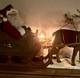 Vintage 1995 Holiday Creations Animated Musical Santa Sleigh Reindeer