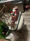 Vintage 1995 Holiday Creations Animated Santa Sleigh & Reindeer Tested Works