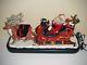 Vintage 1995 Holiday Creations Animated Santa With Reindeer And Sleigh (as-is)