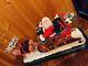 Vintage 1995 Large Santa In A Sleigh With Reindeer Lighted Christmas Animated