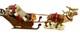 Vintage 1998 Holiday Creations Animated Santa, Sleigh, & Reindeer (works!)