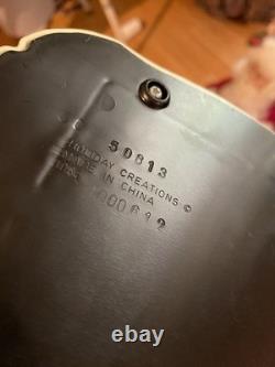 Vintage 1998 Holiday Creations Animated Santa, Sleigh, & Reindeer (Works!)