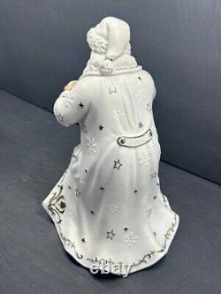 Vintage 2001 Grandeur Noel Porcelain Santa and Sleigh Collector's 4-Piece Set