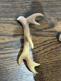 Vintage 20 Inch Velvet Santa in Sleigh with reindeer & Frontgate