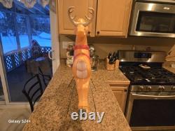 Vintage 27 Grand Venture Christmas Reindeer For Santa's Sleigh Blow Mold