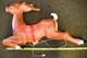 Vintage 35-36 Reindeer For Santa On Sleigh Withstand Blow Mold 1960s