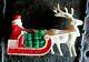 Vintage 40's Irwin Celluloid Santa's Reindeer Sleigh Of Toys Christmas Ornament