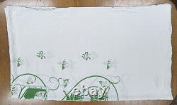 Vintage 56 X 100 Christmas Tablecloth + 12 Napkins Santa Sleigh Reindeer