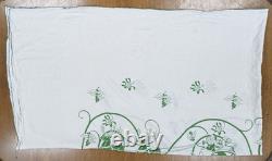 Vintage 56 X 100 Christmas Tablecloth + 12 Napkins Santa Sleigh Reindeer