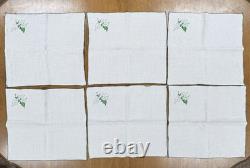 Vintage 56 X 100 Christmas Tablecloth + 12 Napkins Santa Sleigh Reindeer