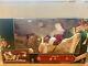 Vintage Animated Reindeer & Santa On Sleigh. Illuminated And Musical
