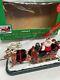 Vintage Animated Santa In Sleigh With Reindeer Holiday Creations 1995