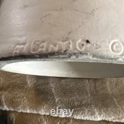 Vintage Atlantic Mold Ceramic Christmas Candle 3D Santa in Sleigh with Reindeer