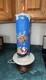 Vintage Atlantic Mold Ceramic Lighted Christmas Candle Santa Sleigh Reindeer Mcm