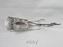 Vintage Babette Schweizer Santa Sleigh w Reindeer & Christmas Tree Figurines