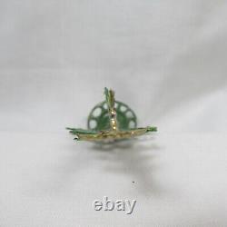 Vintage Babette Schweizer Santa Sleigh w Reindeer & Christmas Tree Figurines
